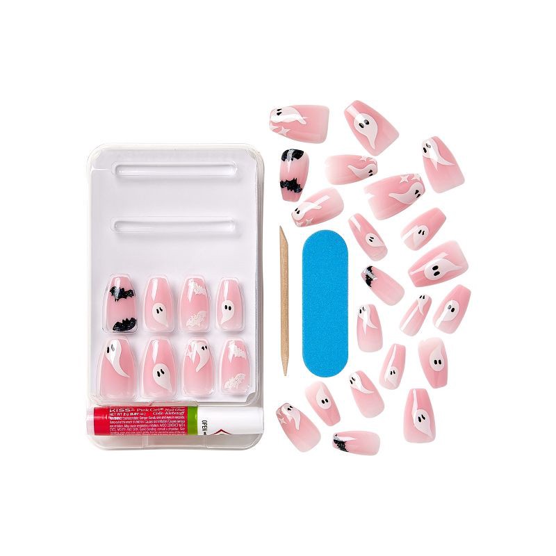 slide 3 of 8, KISS Products Fake Nails - Ghoul's Night - 31ct - Halloween, 31 ct
