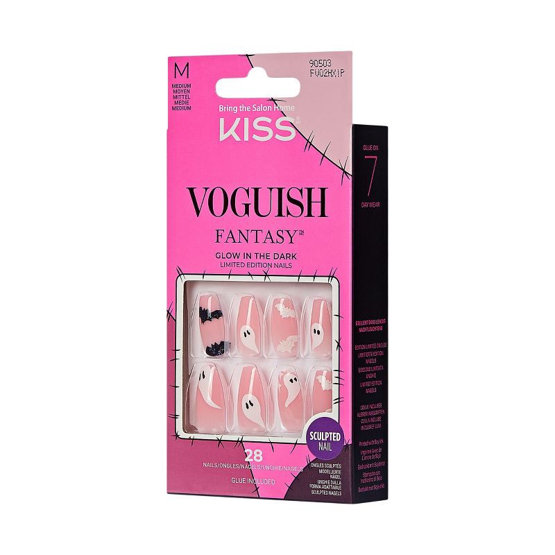 slide 7 of 8, KISS Products Fake Nails - Ghoul's Night - 31ct - Halloween, 31 ct