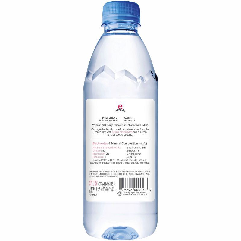 slide 3 of 3, Evian Natural Spring Water - 6pk/0.5L Bottles, 6 ct; 1/2 liter