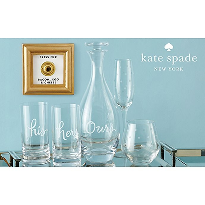 slide 2 of 2, Kate Spade New York Two of a Kind His" &"Hers" Highball Glasses", 2 ct
