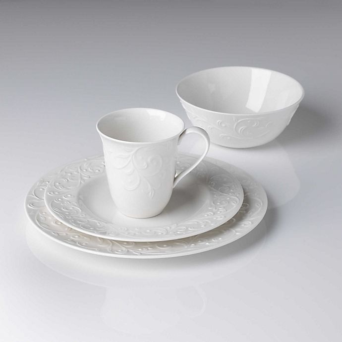 slide 2 of 3, Lenox Opal Innocence Carved Dinnerware Set, 16 ct