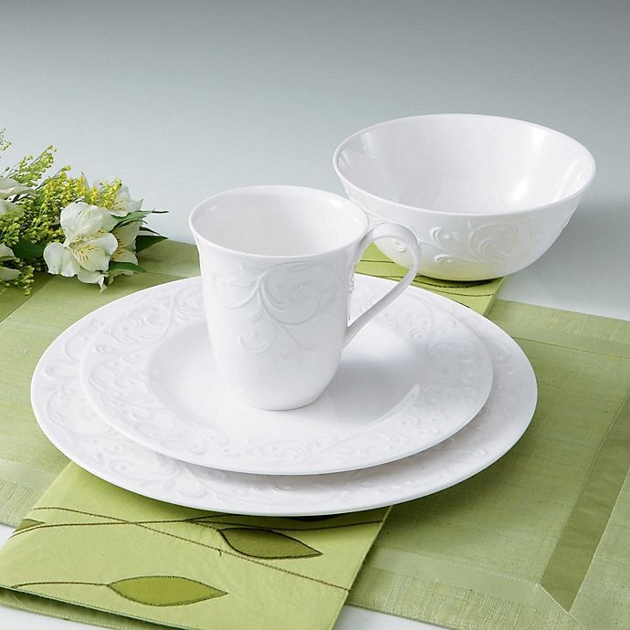 slide 3 of 3, Lenox Opal Innocence Carved Dinnerware Set, 16 ct