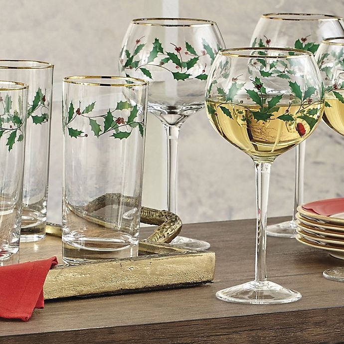 slide 3 of 5, Lenox Holiday Balloon Wine Glasses, 4 ct