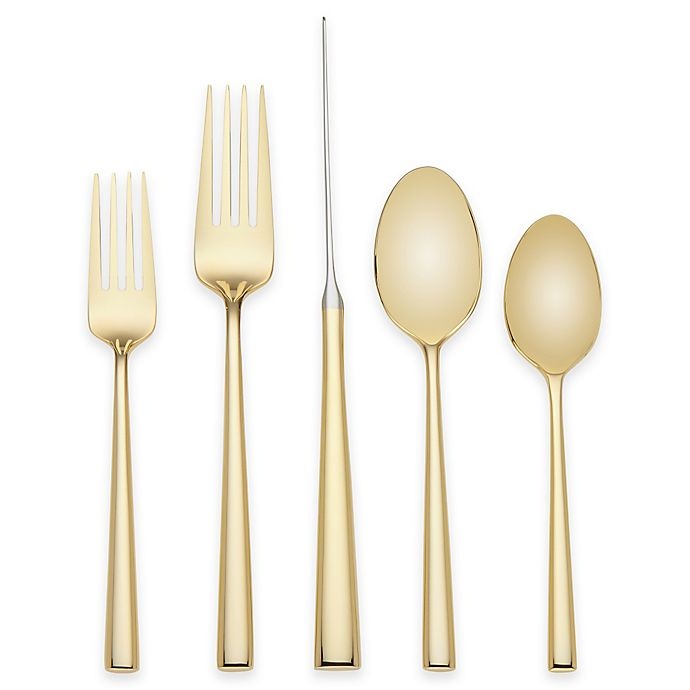 slide 1 of 1, Kate Spade New York Malmo Gold Flatware Place Setting, 5 ct