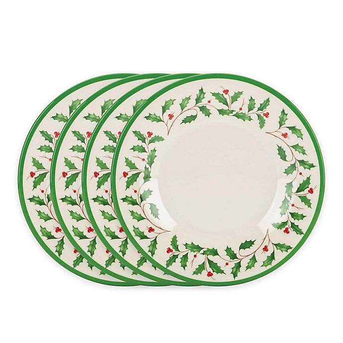 slide 2 of 4, Lenox Holiday Melamine Accent Plates, 4 ct