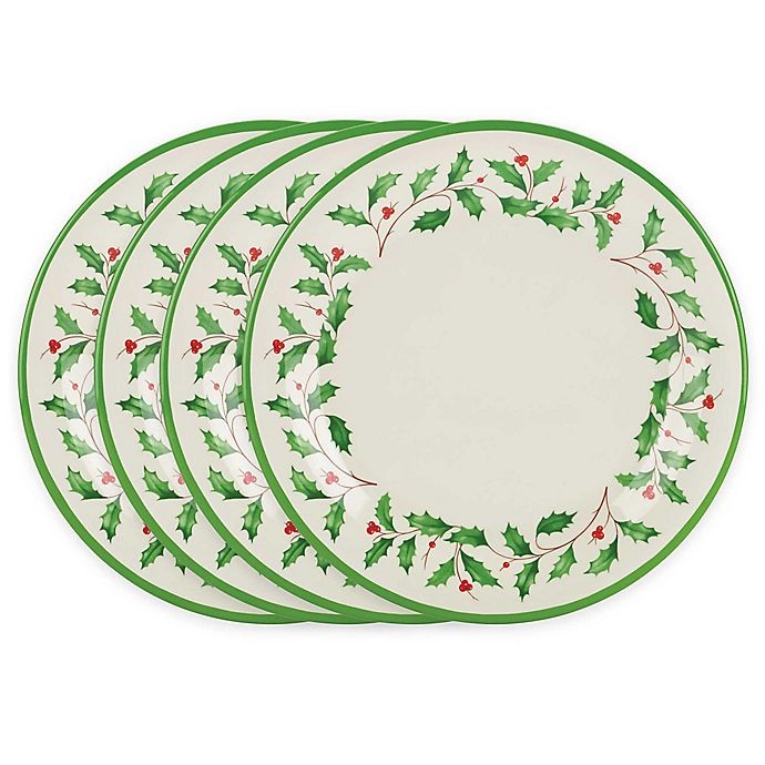 slide 2 of 4, Lenox Holiday Melamine Dinner Plates, 4 ct