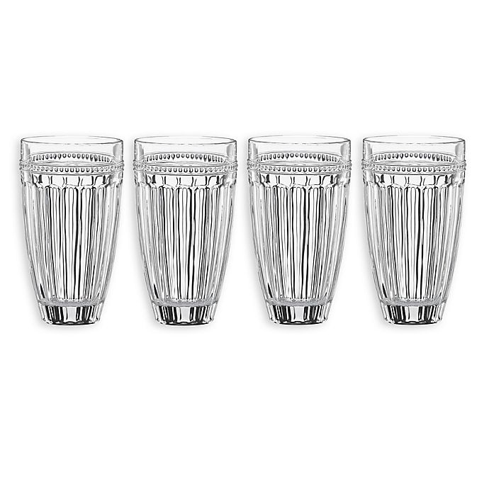 slide 1 of 1, Lenox French Perle Highball Glasses, 4 ct