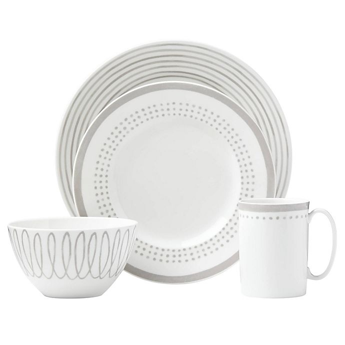 slide 1 of 2, Kate Spade New York Charlotte Street East Place Setting - Grey, 4 ct