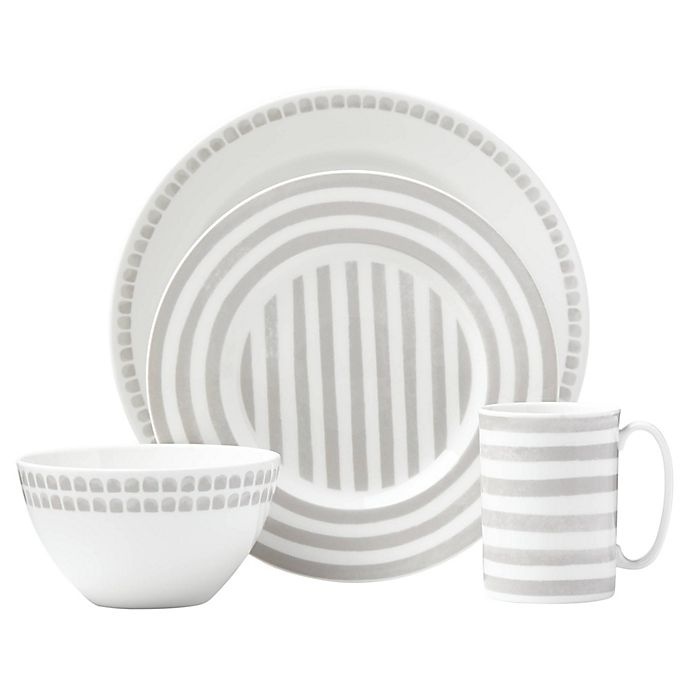 slide 1 of 1, Kate Spade New York Charlotte Street North Place Setting - Grey, 4 ct