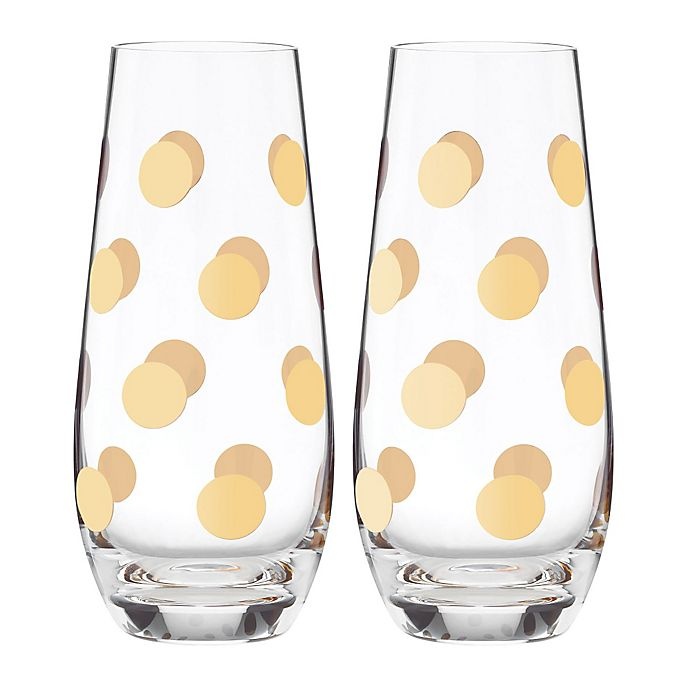 slide 2 of 2, Kate Spade New York Pearl Place Stemless Champagne Glass, 2 ct