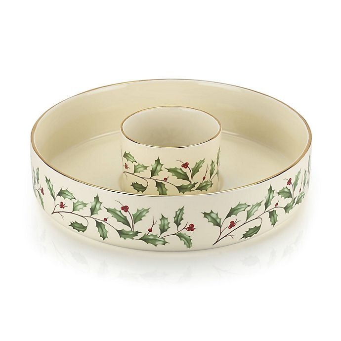 slide 1 of 1, Lenox Holiday Chip and Dip Bowl, 1 ct