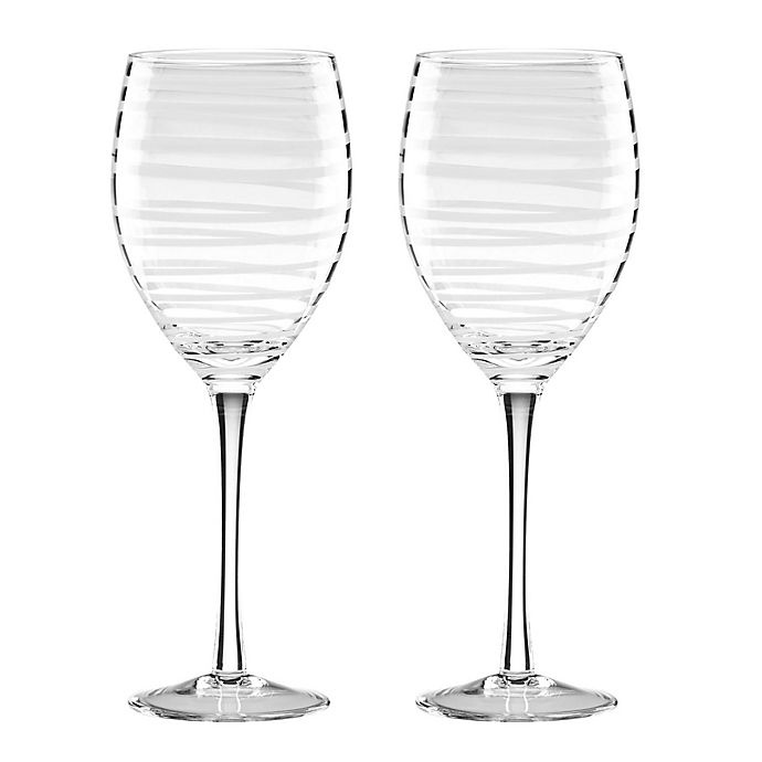 slide 2 of 2, Kate Spade New York Charlotte Street White Wine Glasses, 2 ct