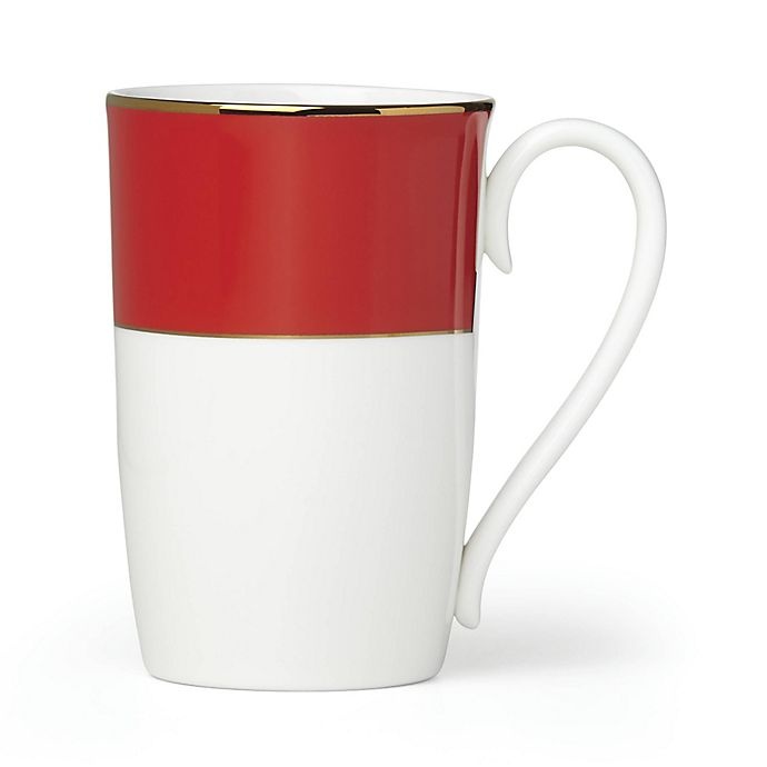 slide 1 of 1, Lenox Pleated Colors Mug - Red, 1 ct