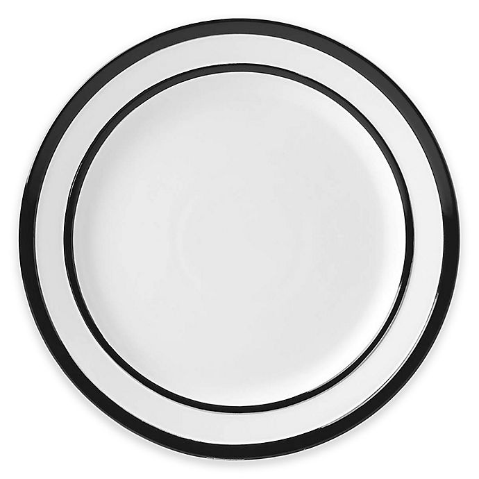 slide 1 of 2, Kate Spade New York All - Good Taste Sculpted Stripe Black Dinner Plates, 4 ct