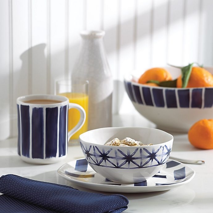 slide 3 of 8, Lenox Painted Elements Indigo Brushed Dinnerware Set, 16 ct