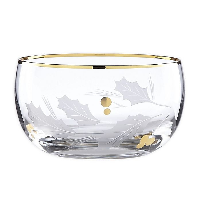 slide 1 of 3, Lenox Holiday Glass Nut Bowl, 1 ct