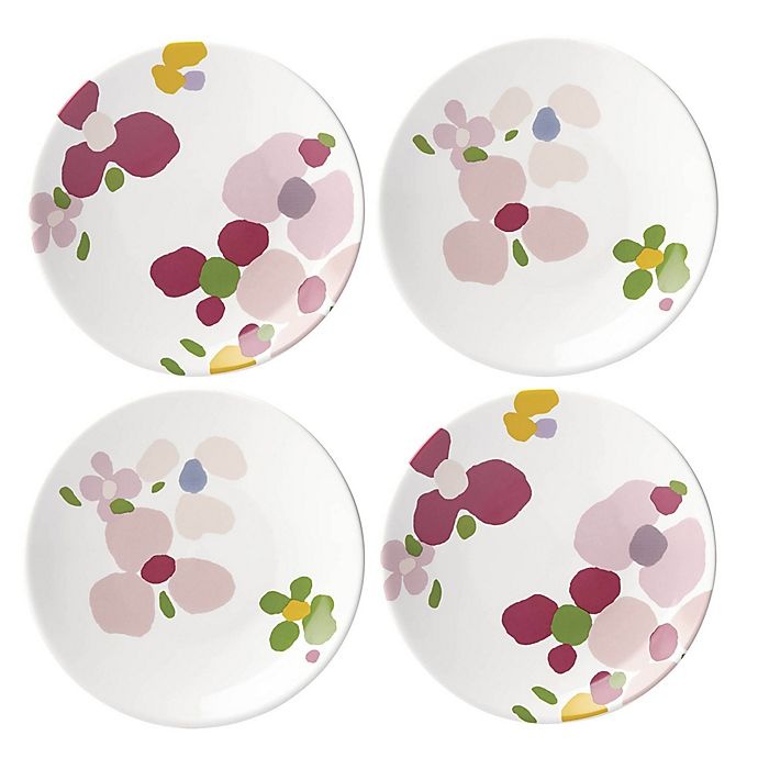slide 1 of 1, Kate Spade New York Nolita Blush Floral Tidbit Plates, 4 ct