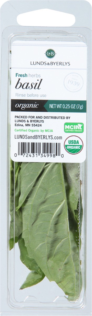 slide 7 of 9, L&B Lunds & Byerlys Fresh Herbs Organic Basil 0.25 oz, 0.25 oz