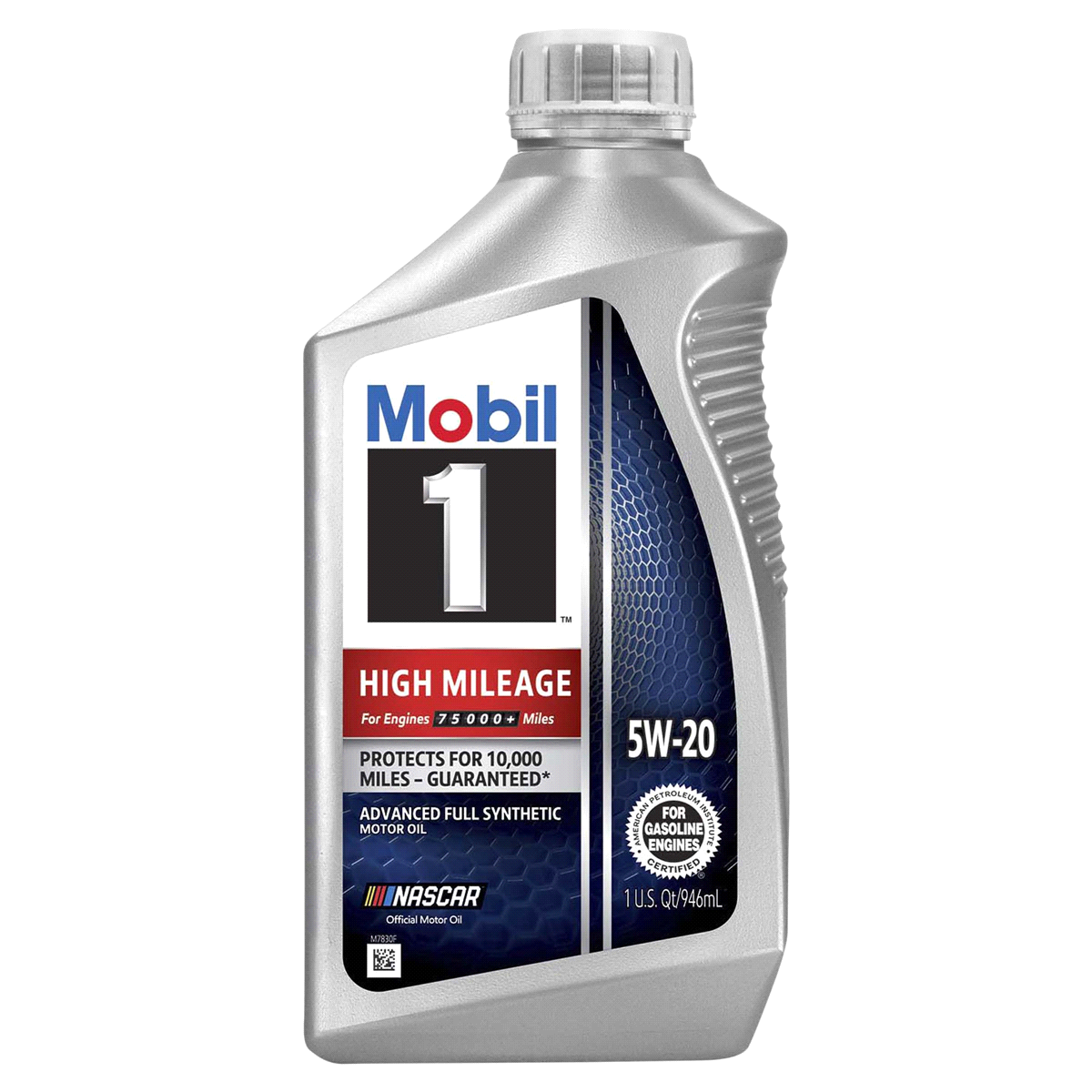 slide 1 of 2, Mobil High Mileage Motor Oil 5W-20, 1 qt