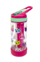 slide 1 of 1, Cool Gear Kids' System Cat Water Bottle - Love Potion Pink/Clear, 16 oz