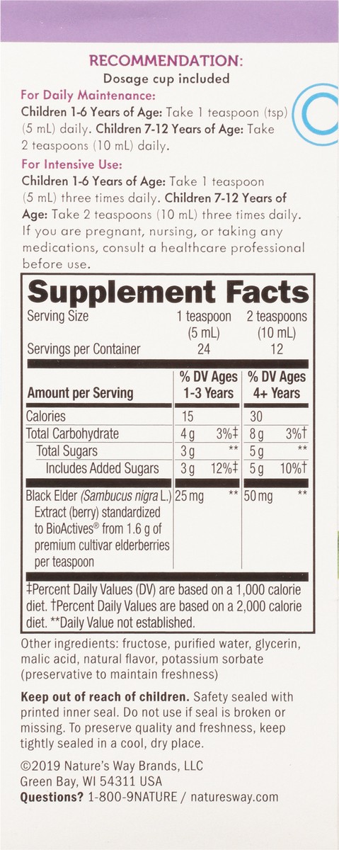 slide 8 of 9, Nature's Way Elderberry For Kids Immune Support Syrup, 4 fl oz