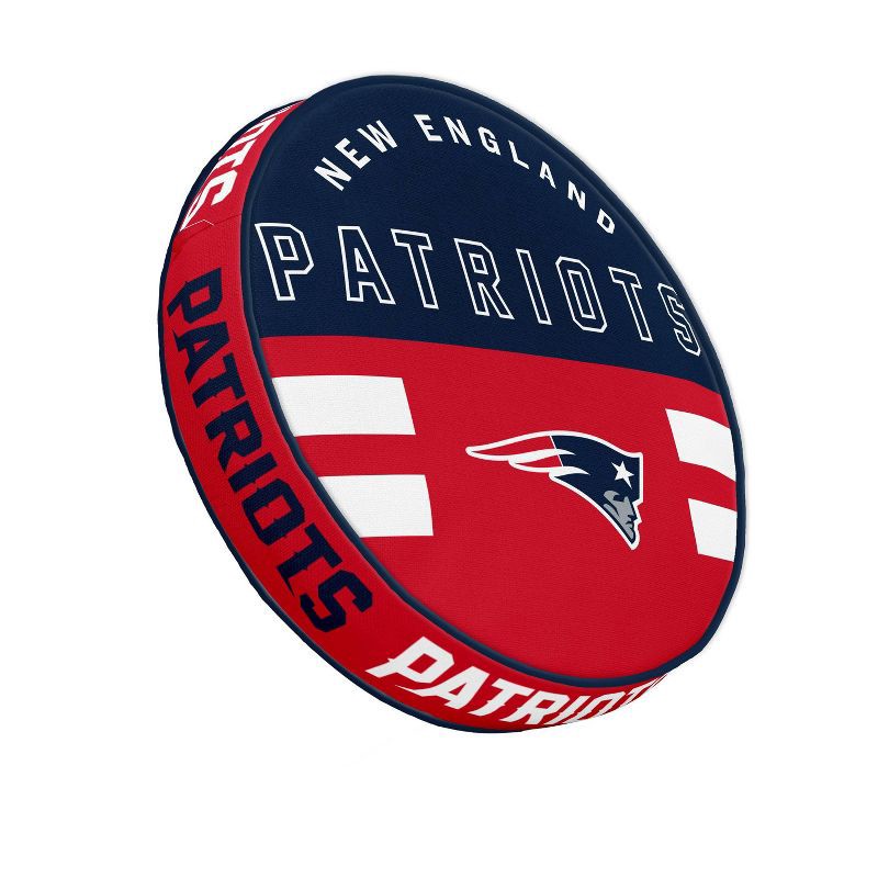 slide 1 of 3, NFL New England Patriots Circle Plushlete Pillow: Sports Logo Round Throw, 1 ct