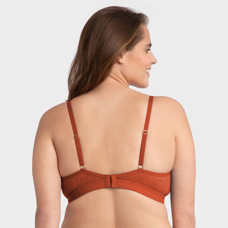 All.You.LIVELY Women's Busty Palm Lace Bralette - Burnt Orange 2 1