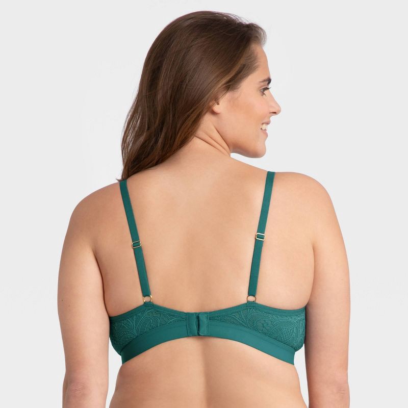 All.you.lively Women's Busty Palm Lace Bralette - Teal Blue 2 : Target