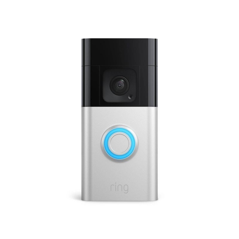 slide 1 of 9, Ring Battery Doorbell Plus – Smart Wi-Fi Video Doorbell with Head-to-Toe HD+ Video - Satin Nickel: 2-Way Talk, Motion Activated, 1 ct