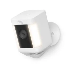 Ring Spotlight Cam Plus (Battery) - White: Outdoor Security, Smartphone Compatible