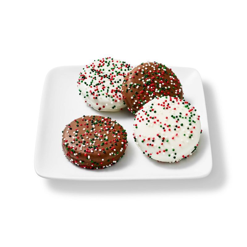 slide 3 of 3, Christmas Chocolate Dipped Sandwich Cookies - 5.6oz - Favorite Day™, 5.6 oz