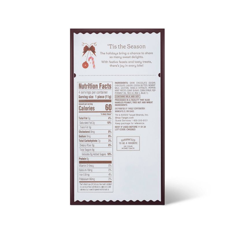 slide 2 of 3, Christmas Belgian Chocolate Cocoa Spoons with Peppermint Crunch - 1.55oz/4ct - Favorite Day™, 1.55 oz, 4 ct