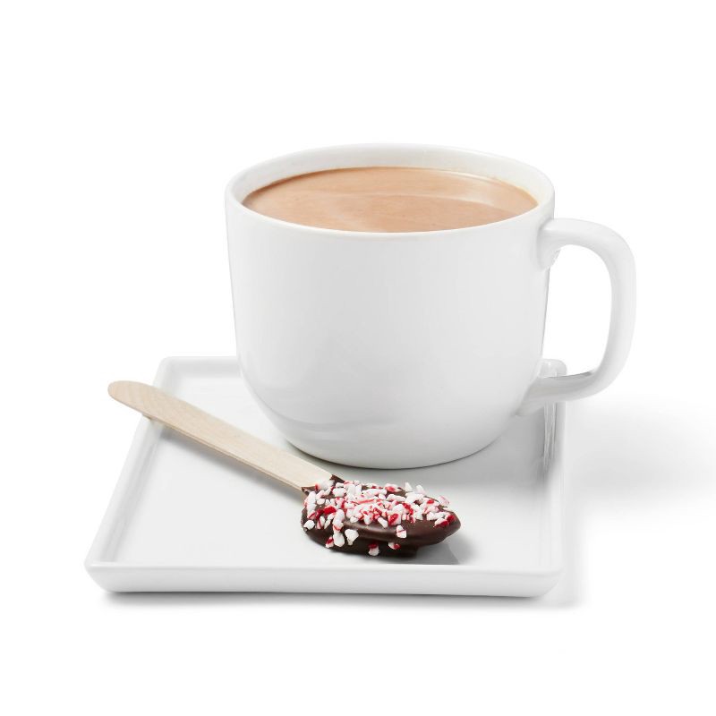 slide 3 of 3, Christmas Belgian Chocolate Cocoa Spoons with Peppermint Crunch - 1.55oz/4ct - Favorite Day™, 1.55 oz, 4 ct