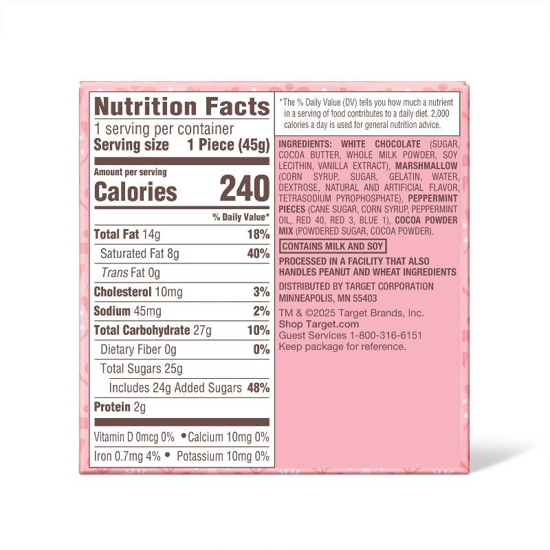 slide 2 of 4, Christmas Hot Chocolate Drink Bomb - Belgian White Chocolate Topped with Peppermint Crunch - 1.6oz/1ct - Favorite Day™, 1.6 oz, 1 ct