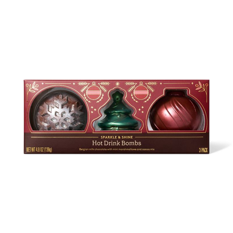 slide 1 of 4, Christmas Sparkle & Shine Hot Drink Bombs - 4.8oz - Favorite Day™, 4.8 oz