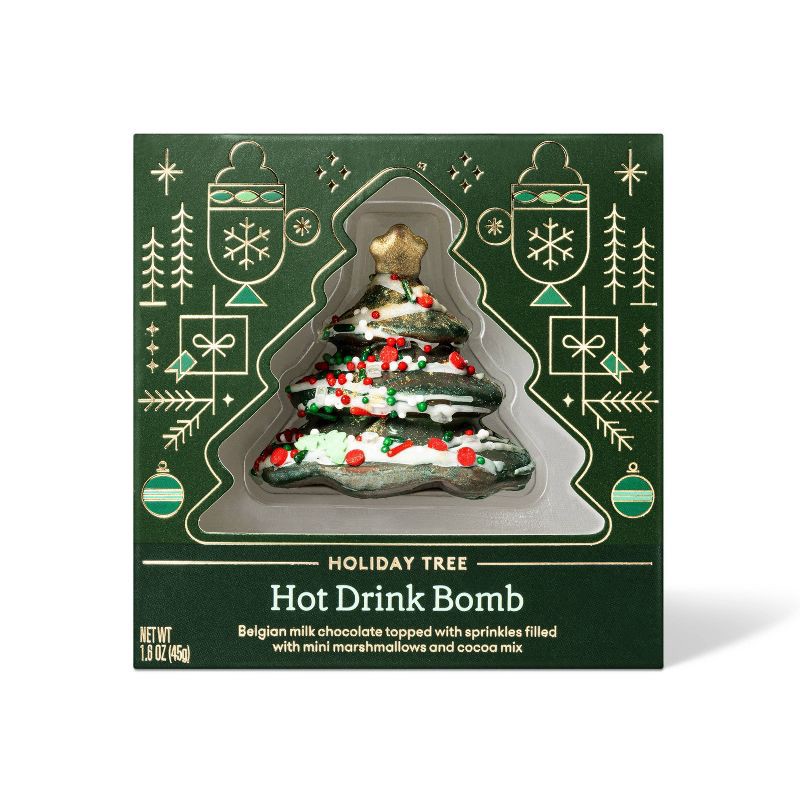 slide 1 of 4, Christmas Tree Hot Drink Bomb - 1.6oz - Favorite Day™, 1.6 oz