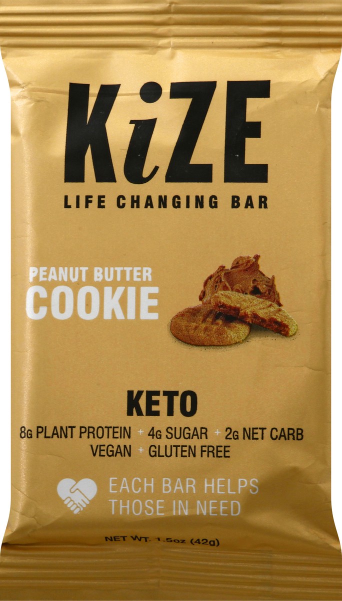 slide 13 of 13, KiZE Keto Peanut Butter Cookie Energy Bar 1.5 oz, 1.5 oz