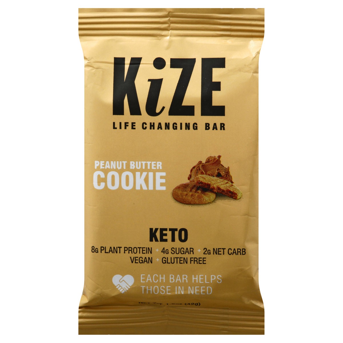 slide 6 of 13, KiZE Keto Peanut Butter Cookie Energy Bar 1.5 oz, 1.5 oz