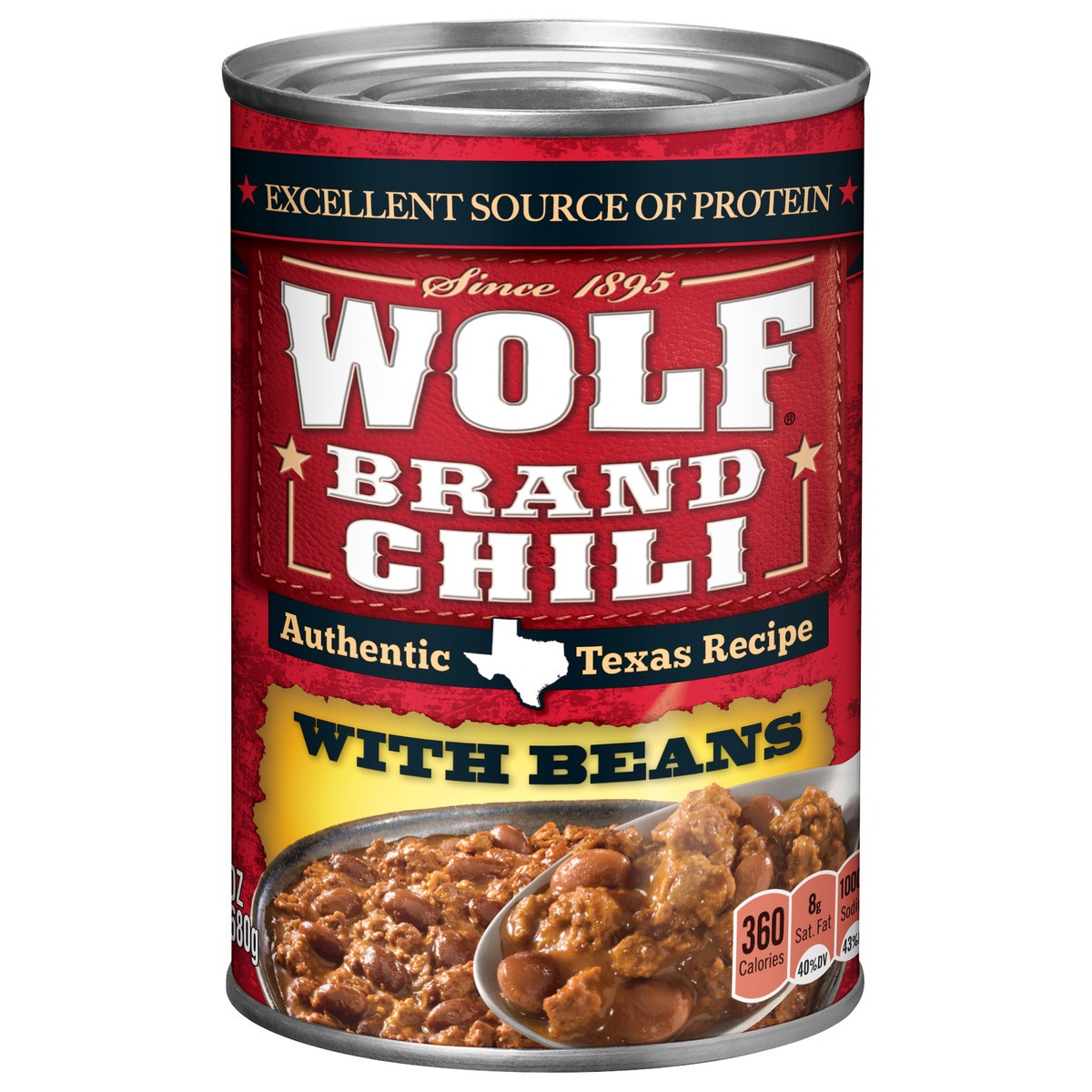 slide 1 of 4, Wolf Brand Chili with Beans 24 oz, 24 oz