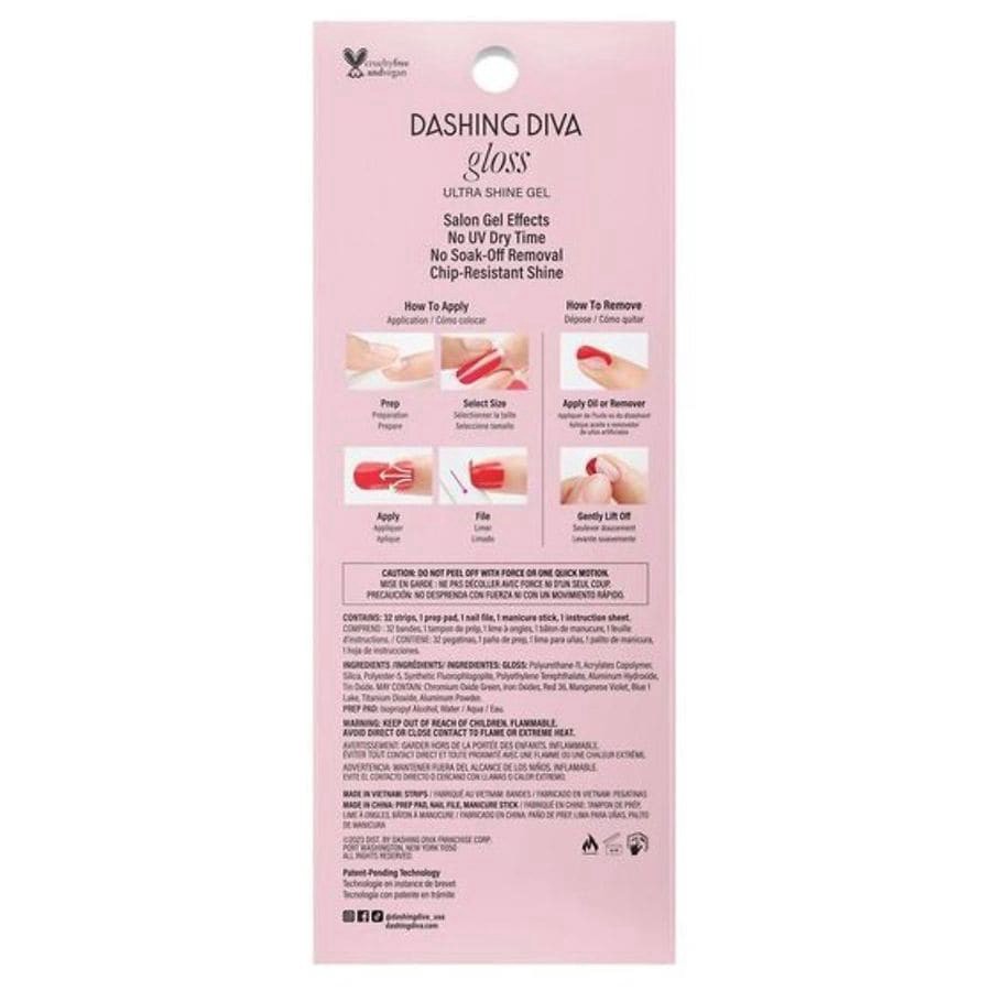 slide 4 of 5, Dashing Diva Gloss Natural Wonder Ultra Shine Gel Palette Nail Strips, 32 ct