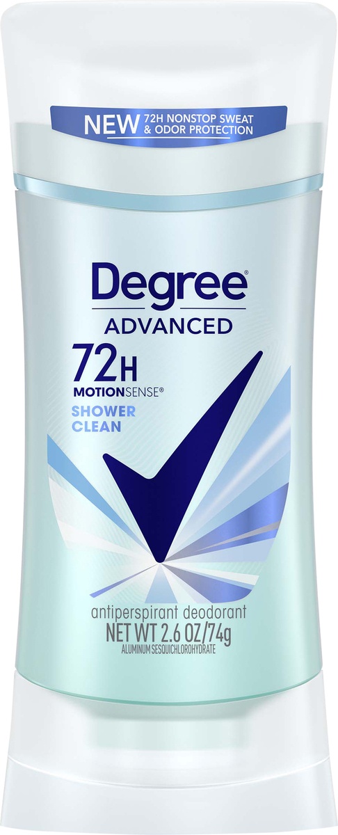 slide 2 of 5, Degree Women Clean Antiperspirant Deodorant Stick Shower, 2.6 oz