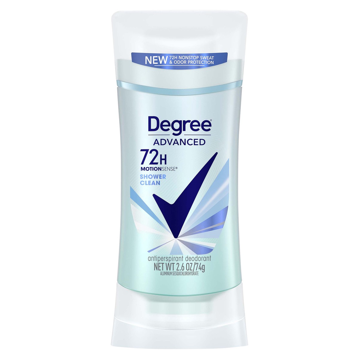 slide 1 of 5, Degree Women Clean Antiperspirant Deodorant Stick Shower, 2.6 oz