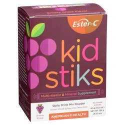 Ester-C Kid Stiks Grape Multivitamin & Mineral Supplement Drink Mix