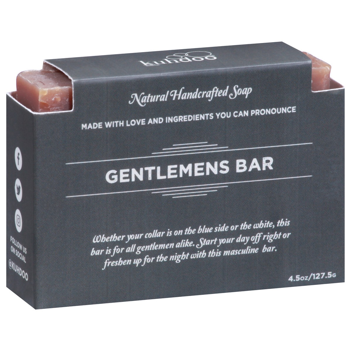 slide 2 of 9, Kuhdoo Handcrafted Natural Gentlemans Bar Soap 4.5 oz, 4.5 oz