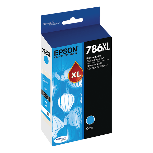 slide 1 of 2, Epson Durabrite Ultra T786Xl220-S High-Yield Cyan Ink Cartridge, 1 ct