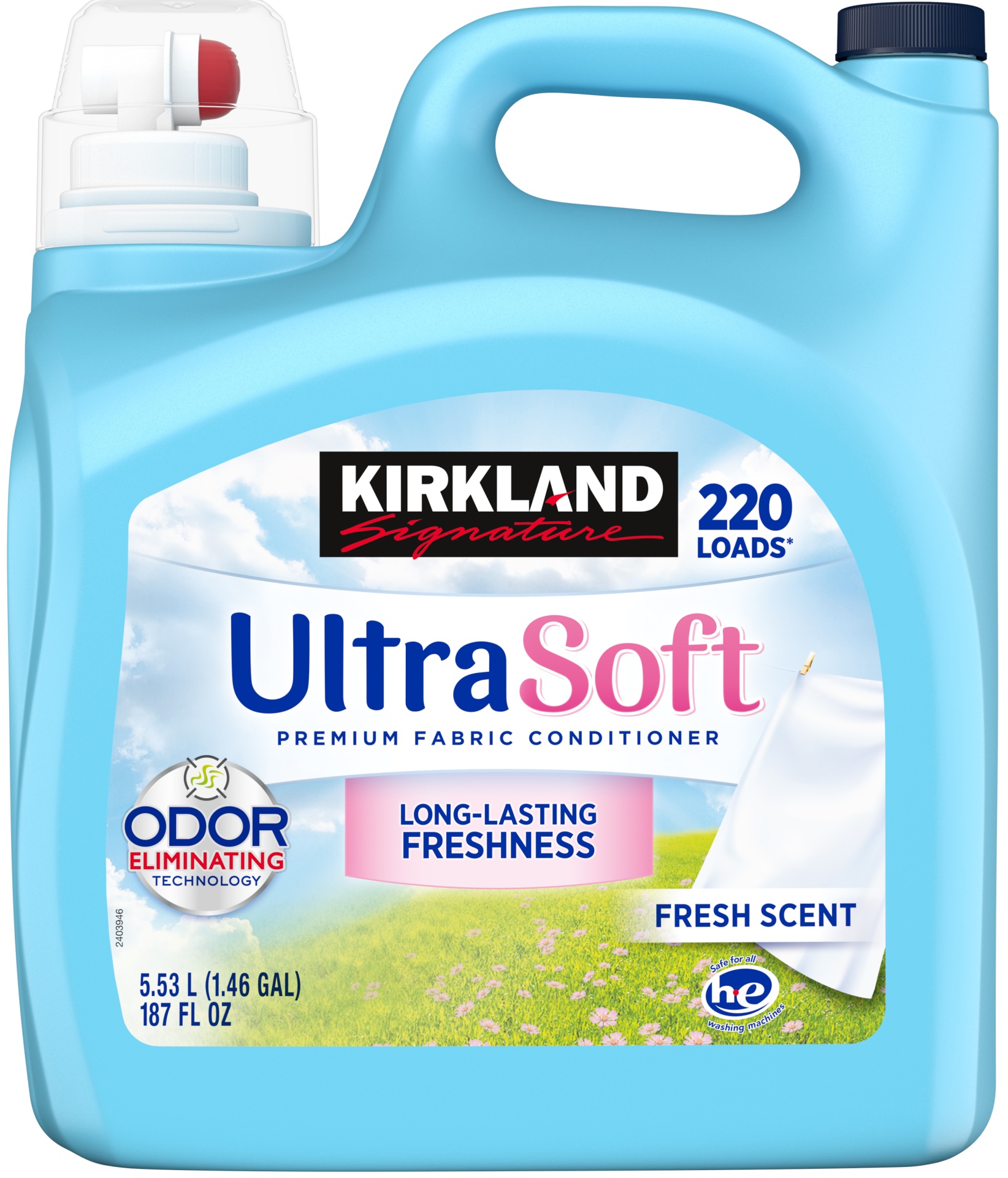 slide 1 of 1, Kirkland Signature Liquid Fabric Softener, 