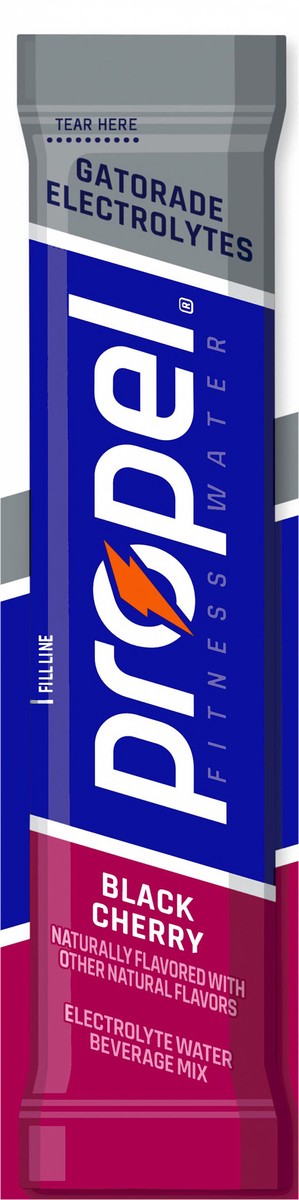 slide 4 of 6, Propel Electrolyte Water Beverage Mix, Zero Sugar, Black Cherry, 10 Pack, 10 ct