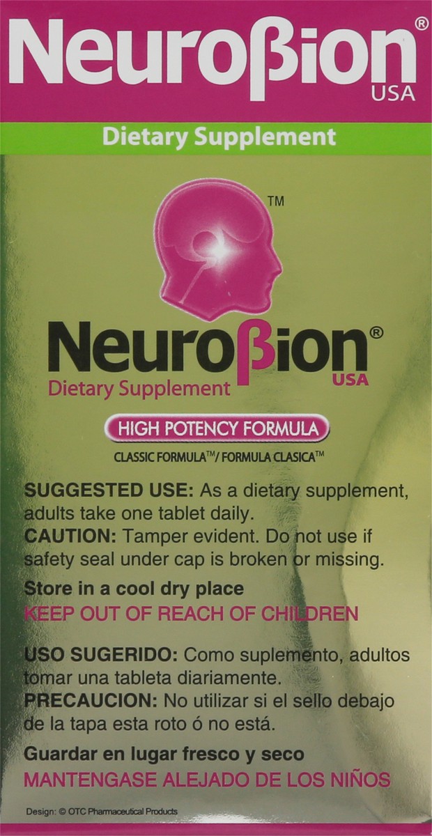 slide 4 of 13, Neurobion High Potency Formula Dietary Supplement 100 Tablets Box, 1 ct