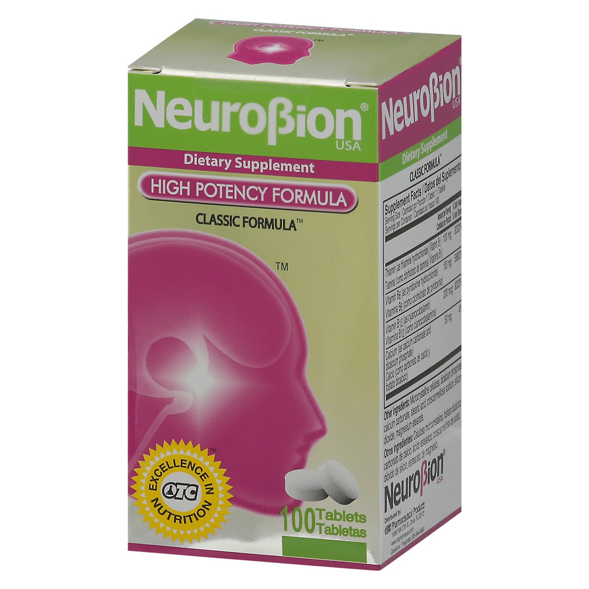 slide 13 of 13, Neurobion High Potency Formula Dietary Supplement 100 Tablets Box, 1 ct