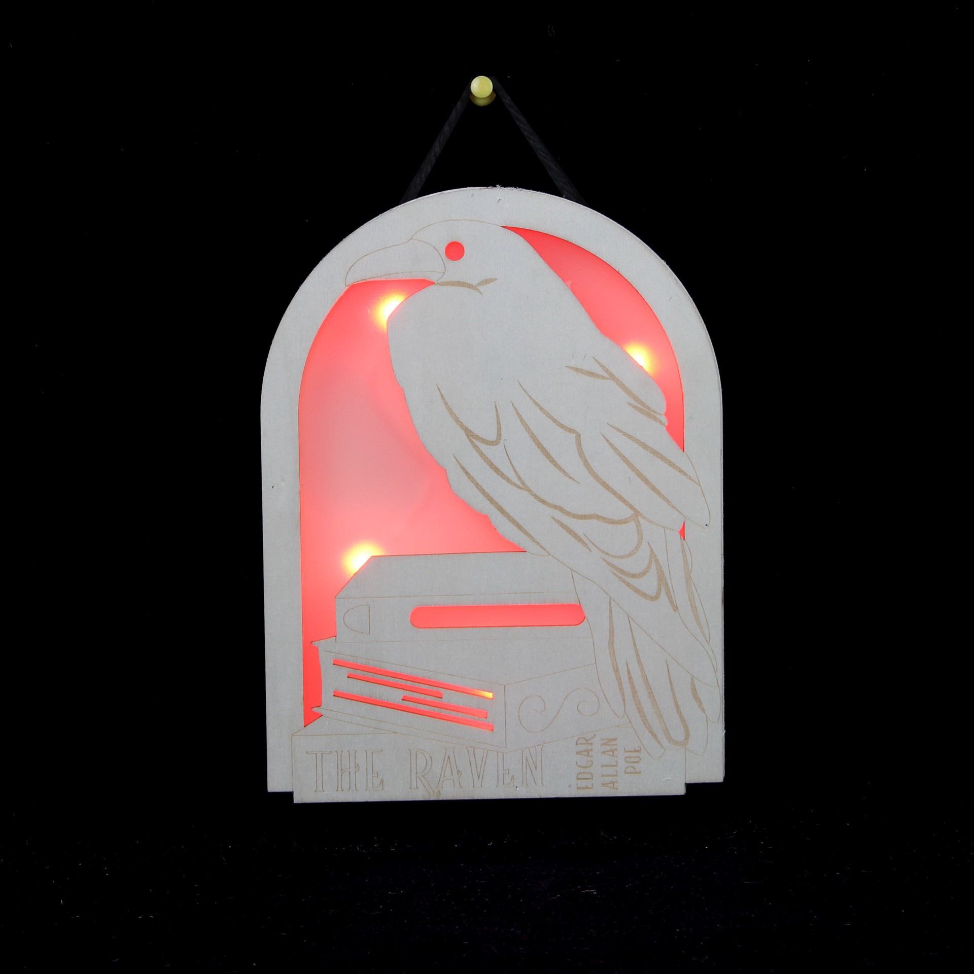 slide 2 of 3, 8" Raven Diy Led Plywood Decor By Make Market, 8 in